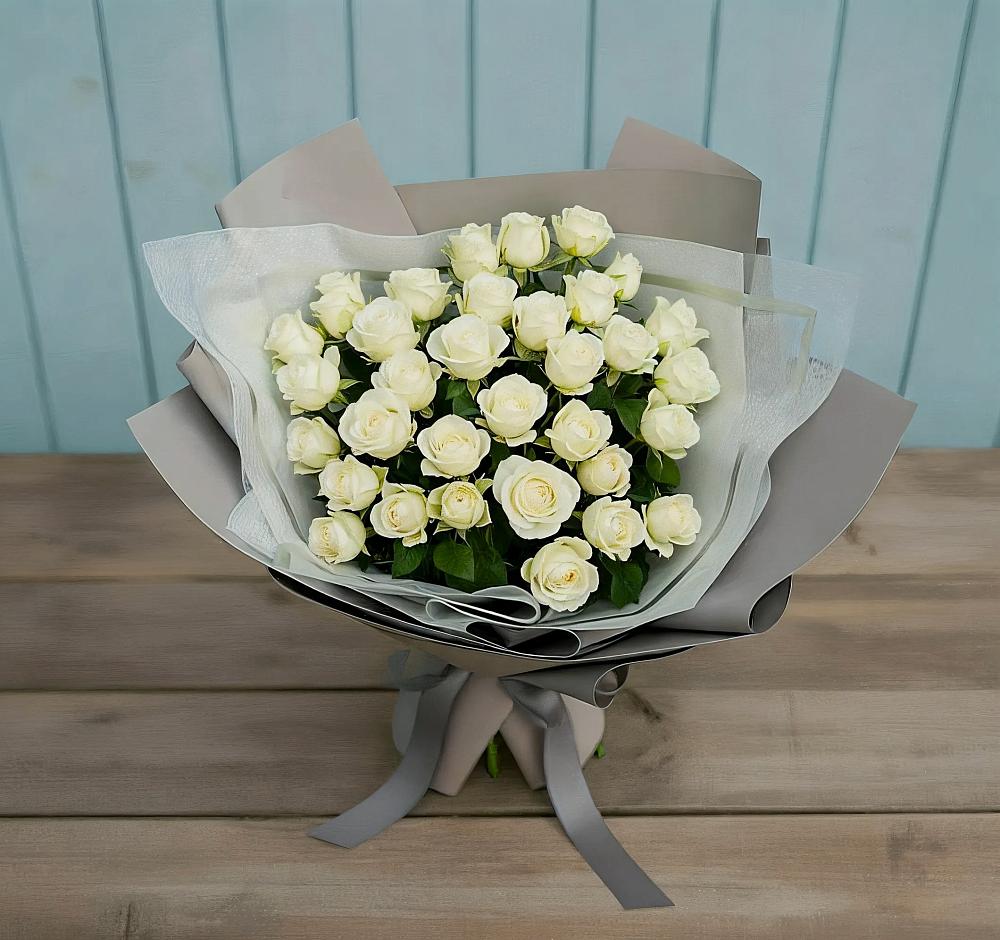 Букет Белоснежная нежность в Луговой
