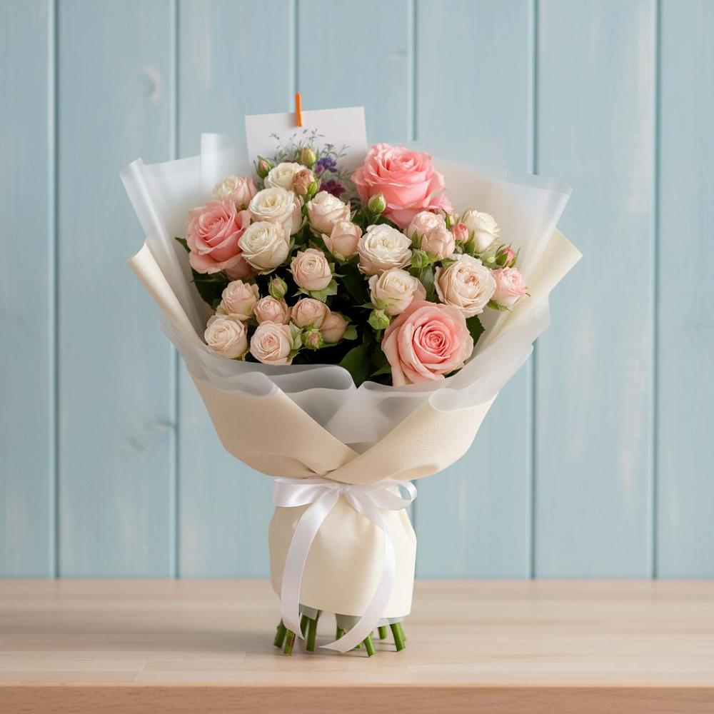 Букет цветов из: Розы в Луговой