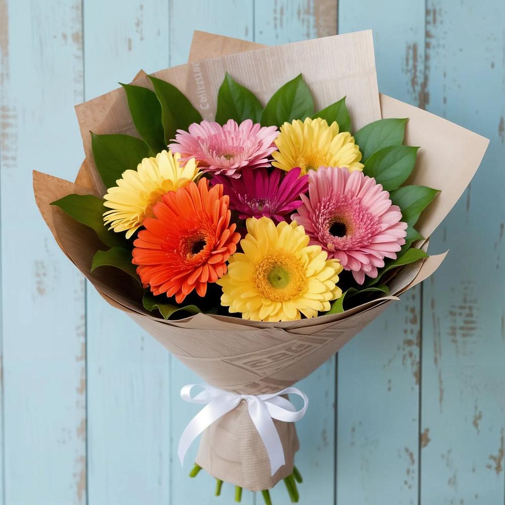 Букет цветов из: Герберы в Луговой