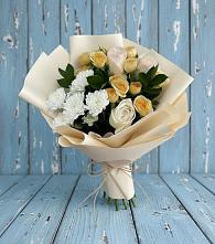 Букет цветов из:  Розы и Хризантемы в Луговой