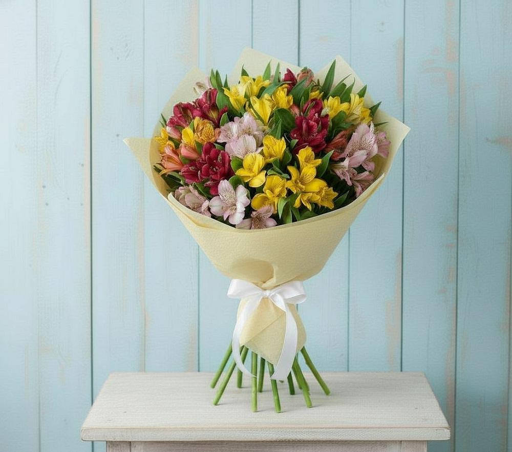 Букет цветов из: Альстромерии в Луговой