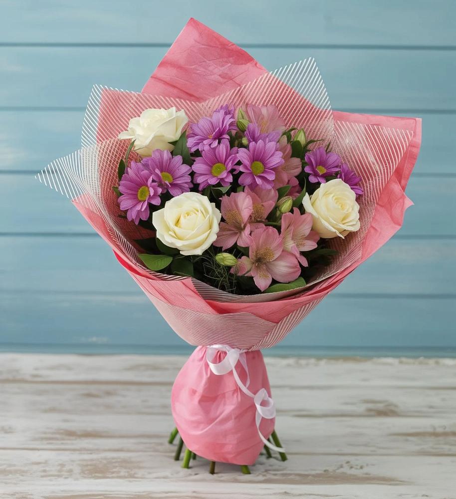 Букет цветов из: Герберы в Луговой