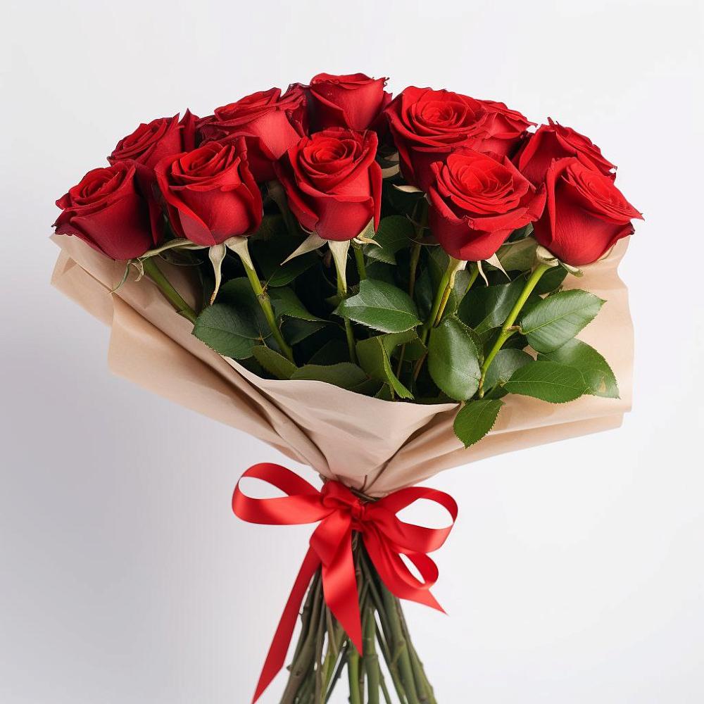 Букет 11 Красных роз Эдлесс Лав в Луговой