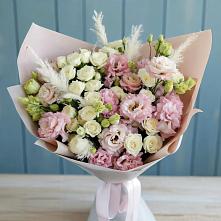Букет цветов из:  Альстромерии и Розы в Луговой