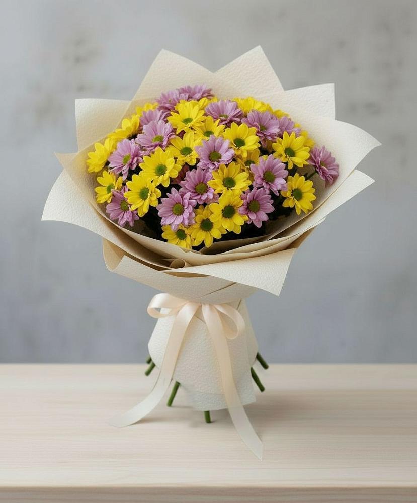 Букет цветов из: Хризантемы в Луговой